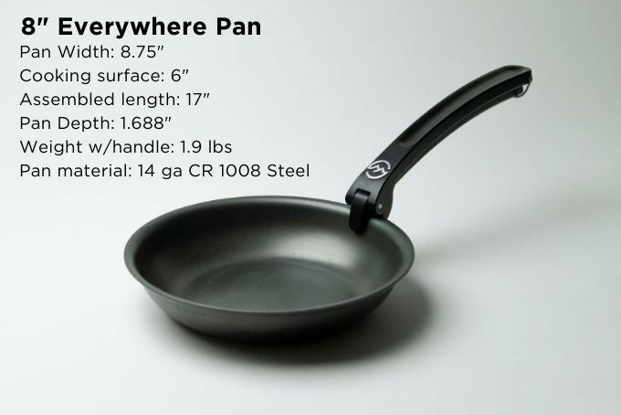 8" GOSO Everywhere Pan dimensions